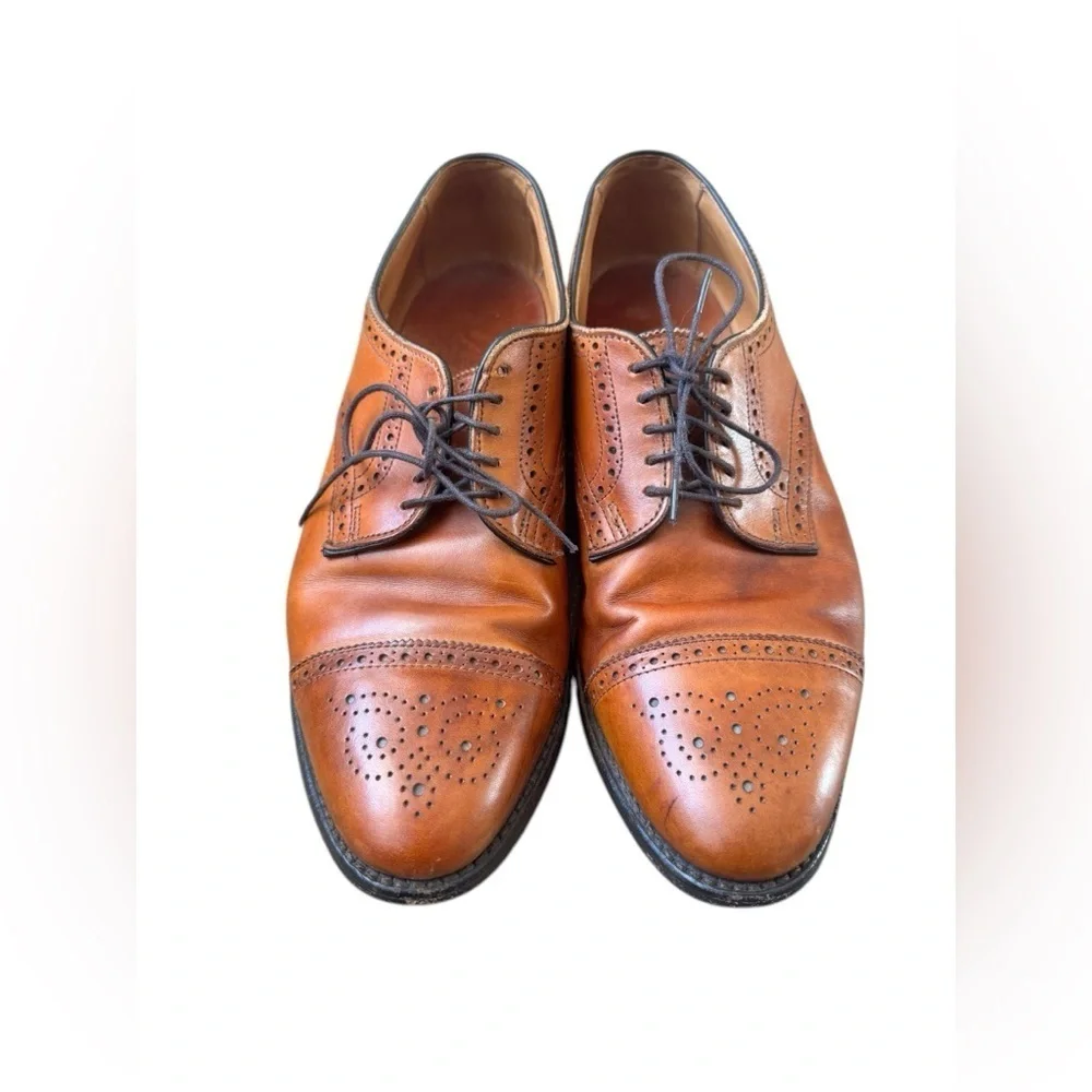Allen Edmonds Sanford Men's Dress Shoes Brown Leather Size 9.5 D